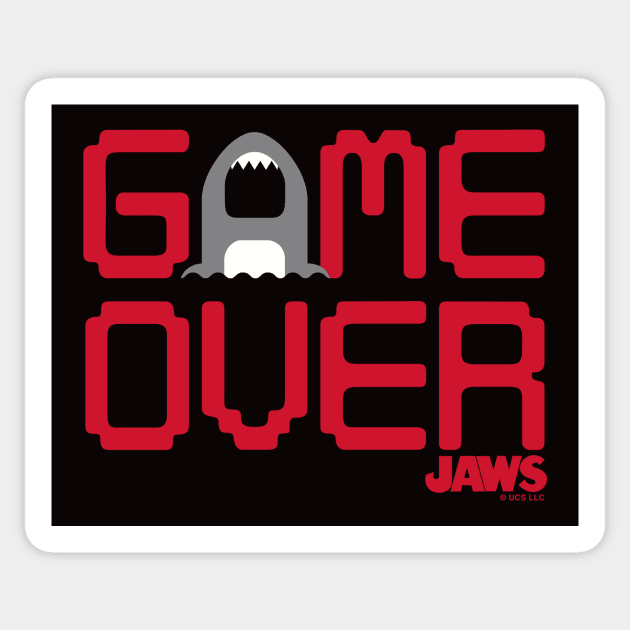 Jaws Game Over Video Game Shark Sticker by Steph Calvert Art